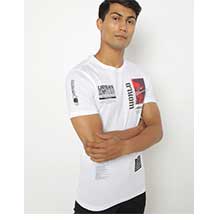 75% Off Regular Fit World Typographic Print Crew-Neck T-Shirt